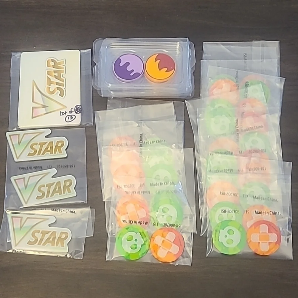 Pokemon Playing Lot: Vstar, poison, burn markers